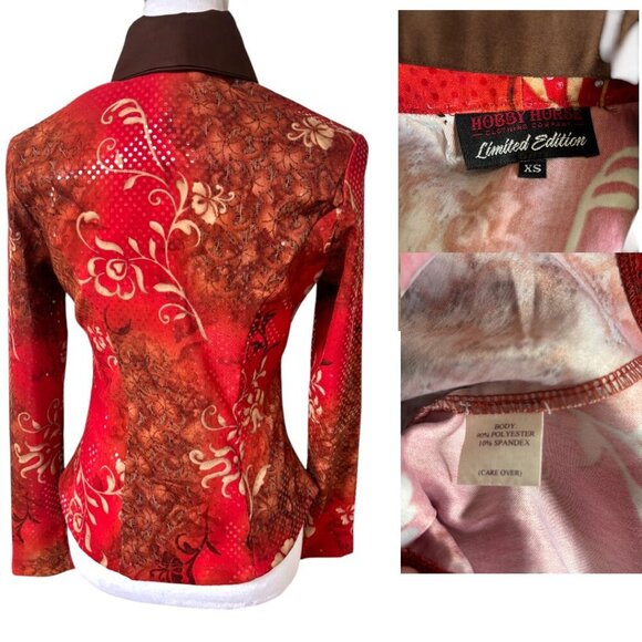 VINTAGE Y2K RARE EQUESTRIAN HOBBY HORSE WESTERN SEQUIN FLORAL JACKET XSMALL #11 - Picture 4 of 4